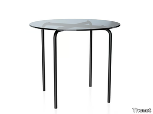 MR 515 - Round glass coffee table for living room _ Thonet