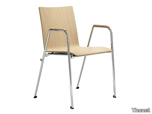 S 262/A F - Stackable wooden chair with linking device _ Thonet