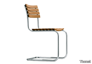 S 40 - Cantilever solid wood garden chair with armrests _ Thonet