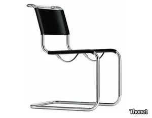 S 33 - Cantilever tanned leather chair _ Thonet