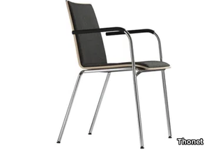 S 162 PF - Stackable upholstered chair with armrests _ Thonet