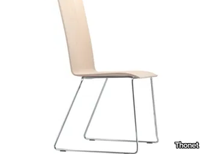 S 184 ST - Sled base chair with armrests _ Thonet