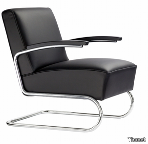 S 411 - Upholstered cantilever armchair with armrests _ Thonet