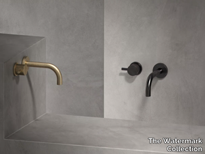 TITANIUM - 2 hole wall-mounted single handle washbasin tap _ The Watermark Collection