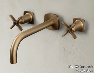 HIGHLINE - 3 hole wall-mounted washbasin tap _ The Watermark Collection