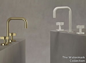 LONDON - Countertop washbasin tap with individual rosettes _ The Watermark Collection