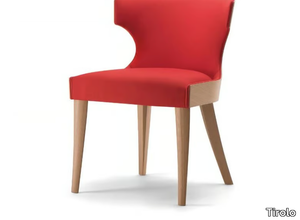 XIE - Upholstered solid wood chair _ Tirolo