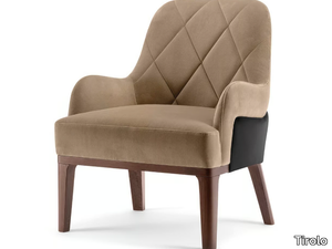 GILL - Tufted fabric armchair with armrests _ Tirolo