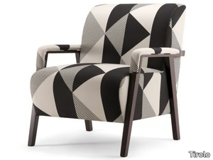 CARTER - Fabric armchair with armrests _ Tirolo