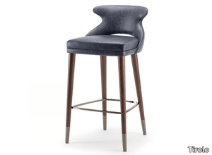 WINGS - Upholstered stool with back _ Tirolo