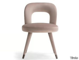 HOLLY - Upholstered fabric chair open back _ Tirolo