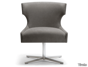 XIE - With 4-spoke base fabric easy chair _ Tirolo