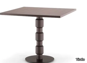 BERLINO - Square solid wood and metal table _ Tirolo