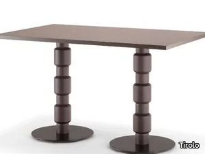 BERLINO - Rectangular solid wood and metal table _ Tirolo