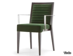 GINEVRA - Fabric chair with armrests _ Tirolo