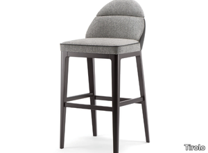 ASTON - Fabric stool with footrest with back _ Tirolo