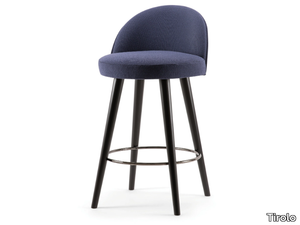 GINGER - Fabric stool with footrest with back _ Tirolo