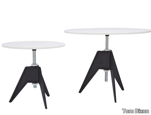 SCREW - Height-adjustable round marble coffee table _ Tom Dixon