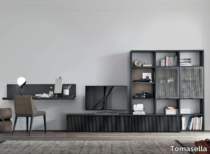 ATLANTE UNIT AT205 - Wooden TV cabinet with shelves _ Tomasella