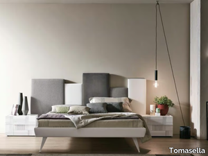 SKYLINE - Fabric double bed with upholstered headboard _ Tomasella