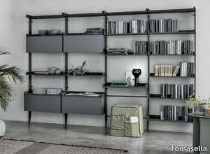 RAISE - Wall-mounted open sectional bookcase _ Tomasella