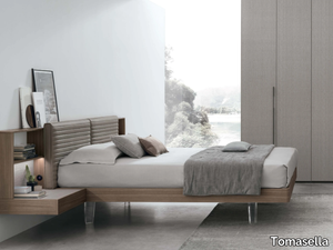 YUKI - Fabric double bed with upholstered headboard _ Tomasella