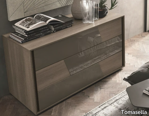 KROSS - Oak chest of drawers with integrated handles _ Tomasella