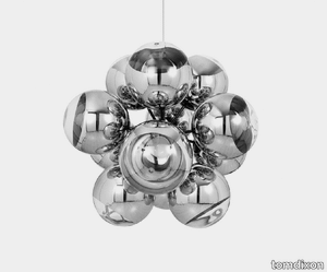 Mirror Ball Burst Chandelier Silver