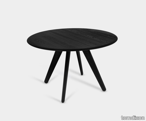 Slab Round Table Black 1.2m