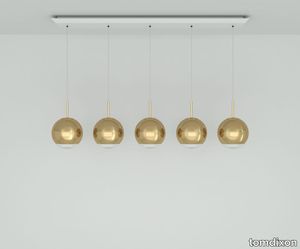 Mirror Ball LED Gold 25cm Linear Pendant System