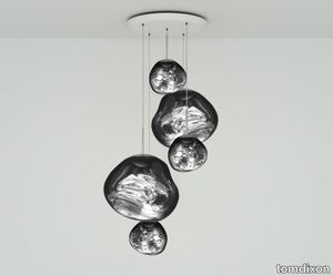 Melt LED Chrome Large Round Pendant System