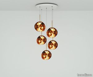 Melt Mini LED Gold Round Pendant System