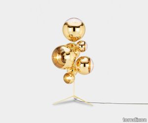 Mirror Ball Stand Chandelier Gold