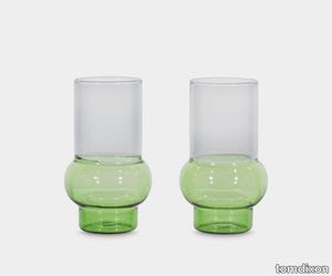 Bump Tall Glasses Green x 2