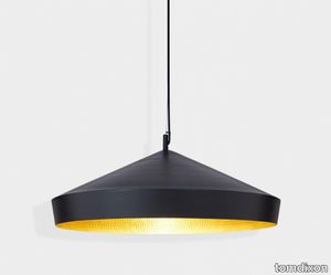 Beat LED Flat Pendant Black