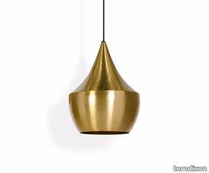 Beat LED Fat Pendant Brass