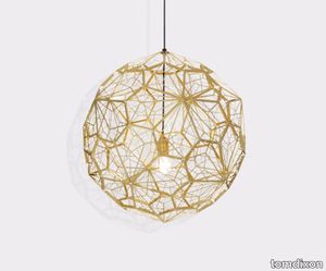 Etch Web Pendant Brass