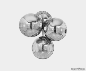 Globe Chandelier Small Silver LED