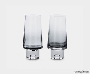 Tank High Ball Glasses Black x2