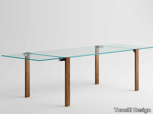 LIVINGSTONE - Extending glass table _ Tonelli Design