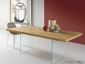 TAVOLANTE AGED OAK - Rectangular table _ Tonelli Design