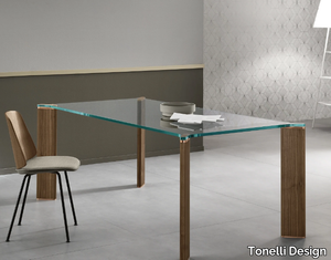 CAN CAN - Rectangular glass dining table _ Tonelli Design