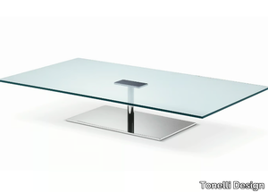 FARNIENTE - Low rectangular tempered glass coffee table _ Tonelli Design