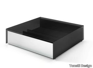 GOTHAM - Low square glass coffee table _ Tonelli Design