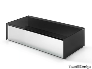 GOTHAM - Low rectangular glass coffee table _ Tonelli Design