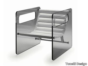 NAKED - Glass armchair with armrests _ Tonelli Design
