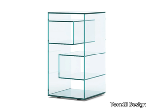 LIBER D - Open freestanding double-sided crystal bookcase _ Tonelli Design