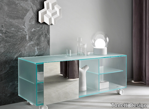 SHOJI - Satin glass sideboard with sliding doors _ Tonelli Design