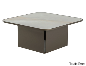 BLOOM - Square low painted metal coffee table _ Tonin Casa