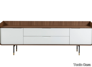 OPERA - Walnut TV cabinet with doors _ Tonin Casa